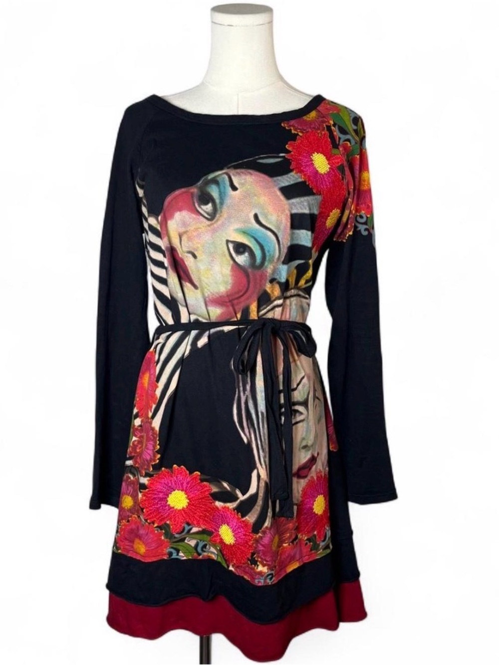 Desigual Cirque du Soleil Layered Belted Tunic Dress Artsy Boho Archive